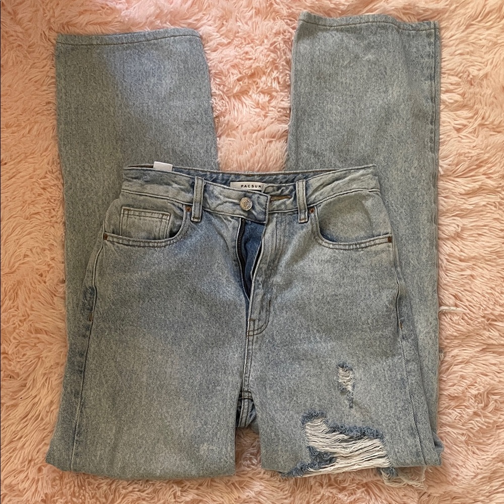 Pacsun Distressed 90’s Boyfriend Jeans - Light Wash